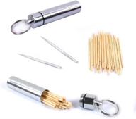 titanium keychain toothpick: portable and practical dental cleaning companion logo