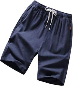 img 4 attached to Boys' Clothing: GUNLIRE Shorts with Drawstring and Pockets, Perfect for Summer