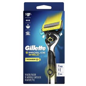 img 4 attached to Gillette ProGlide Shield Power 🪒 Men's Razor Handle with 1 Blade Refill