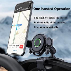 img 3 attached to 360 Degree Rotation Car Phone Holder Mount - Dashboard Clip Mount for 4.7 to 6.7 inch Smartphone (Black)