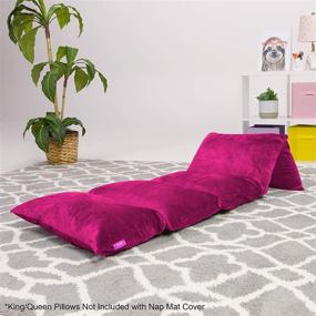 img 2 attached to 🛋️ Premium Cushion and Lounger Covers for Teenage Girls - Posh Creations Kids Floor (Queen Pillows Excluded) - Cozy Soft, Pink, Size