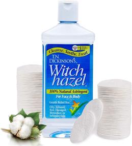 img 3 attached to 🌿 T.N. Dickinson's Witch Hazel 16 oz. Natural Astringent with Cotton Rounds - 100% Pure & Organic