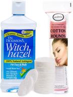 🌿 t.n. dickinson's witch hazel 16 oz. natural astringent with cotton rounds - 100% pure & organic logo