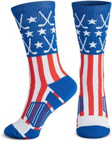 img 3 attached to ChalkTalkSPORTS Hockey Cushioned Socks Patriotic