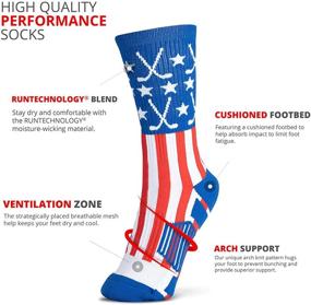 img 2 attached to ChalkTalkSPORTS Hockey Cushioned Socks Patriotic