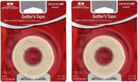 img 2 attached to 🏌️ Mueller Golfer’s Grip Tape: Self-Adhering, Lightweight Elastic Protection for Enhanced Grip & Finger Protection - 1” x 5yd Stretched, 2 Pack