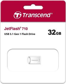 img 1 attached to 💾 Transcend 32GB JetFlash 710 USB 3.1/3.0 Flash Drive (TS32GJF710S), Silver: High-Speed Data Transfer and Stylish Storage Solution