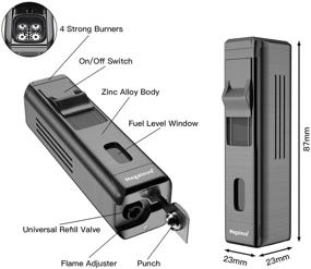 img 1 attached to Butane Lighter Refillable Pocket Windproof