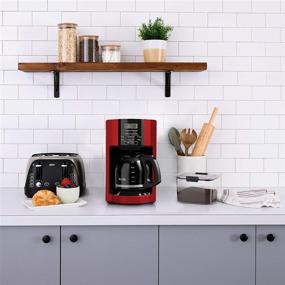 img 3 attached to 🔴 12 Cup Automatic Freshness Drip Coffee Maker in Red - Perfect Addition to a Contemporary Kitchen