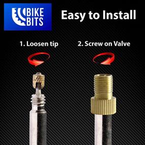 img 2 attached to 🚲 Bike Bits Brass Presta Valve Adapter - Easily Convert Presta to Schrader and Inflate Tires with Standard Pump or Air Compressor (4 Pack)