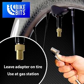 img 1 attached to 🚲 Bike Bits Brass Presta Valve Adapter - Easily Convert Presta to Schrader and Inflate Tires with Standard Pump or Air Compressor (4 Pack)