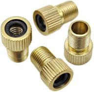 🚲 bike bits brass presta valve adapter - easily convert presta to schrader and inflate tires with standard pump or air compressor (4 pack) logo