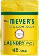 🌼 mrs. meyer's clean day 45-count laundry detergent pods: biodegradable formula, ready-to-use laundry pacs with honeysuckle scent logo