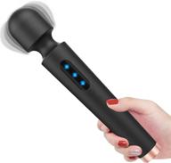 💆 fuirre upgrade memory function big electric wand massager - usb rechargeable, cordless handheld, portable and powerful - relieve muscle fatigue in neck, shoulders, and back - 2.16*11.8in (black) логотип