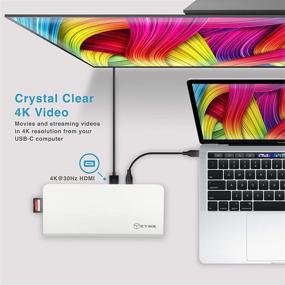 img 1 attached to 💻 Ultimate Connectivity: ICY BOX USB Type-C Docking Station with HDMI, Display Port, USB Type-C, USB 3.0, SD Card, Gigabit LAN, Audio and Power Delivery