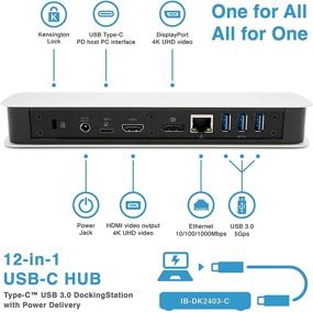 img 3 attached to 💻 Ultimate Connectivity: ICY BOX USB Type-C Docking Station with HDMI, Display Port, USB Type-C, USB 3.0, SD Card, Gigabit LAN, Audio and Power Delivery