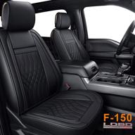 🌊 waterproof faux leather full set seat covers for f150 crew cab (2015-2020) and f250/f350/f450 crew cab (2017-2020) in black logo