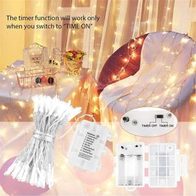 img 2 attached to Koopower 100 LEDs Outdoor Fairy Lights 10m with Timer, Remote Control - Battery Operated String Lights for Christmas Tree, Festive Decor, Birthday Party, Wedding