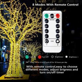 img 3 attached to Koopower 100 LEDs Outdoor Fairy Lights 10m with Timer, Remote Control - Battery Operated String Lights for Christmas Tree, Festive Decor, Birthday Party, Wedding