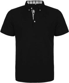 img 4 attached to White Polos Short Sleeve Breathable Men's Clothing in Shirts