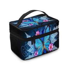 img 3 attached to Maximize Your Makeup Storage with the Butterfly Makeup Organizer Cosmetic Toiletry