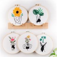 embroidery instructions adults，floral set，including needlepoint logo