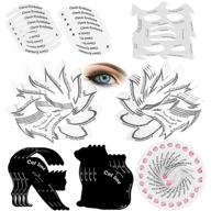 👁️ complete eye makeup kit for beginners with smoky cat eyeliner stencil pads, eyeshadow stencil stickies, and eyebrow stencil logo