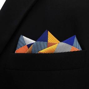 img 2 attached to 🧡 SHLAX WING Necktie - Stylish Orange Check Men's Accessory in Ties, Cummerbunds & Pocket Squares