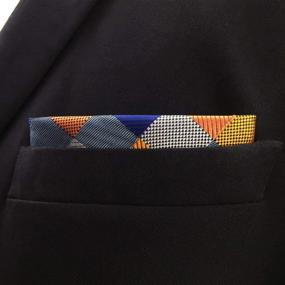 img 1 attached to 🧡 SHLAX WING Necktie - Stylish Orange Check Men's Accessory in Ties, Cummerbunds & Pocket Squares