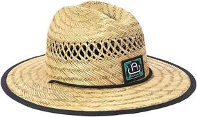 img 3 attached to 👒 Men's Wide Brim Straw Lifeguard Hats - Summer Beach Sun Protection Hat