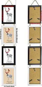 img 3 attached to 🖼️ Set of 2 Black and White 4x6 Hanging Picture Frames Collage with 8 Openings, Vertical Display Photo Frame Set for Wall Decor