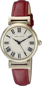 img 4 attached to ⌚ Вечно элегантные часы: кожаный ремешок для женщин Anne Klein - идеальное сочетание стиля и функциональности.