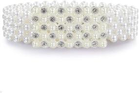 img 4 attached to Womens Wedding Rhinestone Crystal Business Women's Accessories