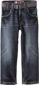 img 2 attached to 👖 Lee Boys' Dungarees: Belted Slim Straight Leg Jean - Comfort and Style Combined
