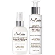 🥥 shea moisture daily hydration face lotion & cleanser pack - 100% virgin coconut oil duo, 3 ounce lotion & 4 ounce milk cleanser logo