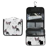 🐶 stylish french bulldog travel toiletry bag - large capacity cosmetic organizer for on-the-go logo