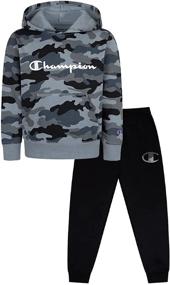 img 4 attached to 👕 Champion Heritage Hooded Sweatshirt in Heather - Boys' Clothing Set