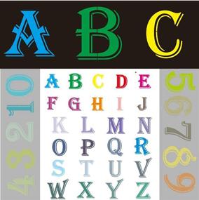 img 2 attached to 🎨 36 Pack Reusable Letters Numbers Stencils for Art and Craft Painting, Bullet Journal Writing, Doodle Drawing on Multiple Surfaces – Wood, Glass, Wall, Fabric, Chalkboard