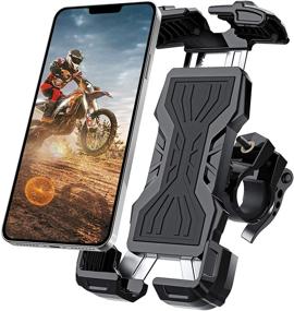 img 4 attached to Bike Phone Mount | Fully Adjustable Motorcycle Phone Holder for Handlebars | Compatible with iPhone 12 Pro Max/11 Pro/XR/XS MAX, Galaxy S20/S10/Note 10 & All 4.7-6.8inches Devices