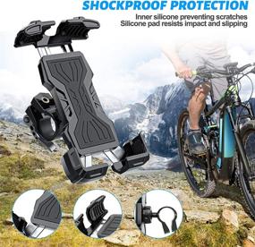 img 2 attached to Bike Phone Mount | Fully Adjustable Motorcycle Phone Holder for Handlebars | Compatible with iPhone 12 Pro Max/11 Pro/XR/XS MAX, Galaxy S20/S10/Note 10 & All 4.7-6.8inches Devices