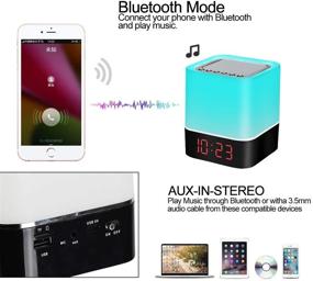 img 3 attached to 🔊 Bluetooth Speaker Alarm Clock with Night Light and Touch Sensor - Wireless Bedside Lamp with Lights for Kids, Boys, Girls - Perfect Christmas, Birthday, and New Year's Day Gift