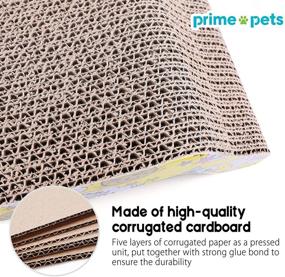 img 2 attached to 🐱 2-Pack Reversible Corrugated Cat Scratcher Cardboard, Replacement Scratching Pad Lounge Sofa Bed with Catnip Included