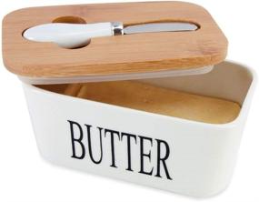 img 4 attached to 🧈 SZUAH Porcelain Butter Container: Keep Your Butter Fresh and Natural