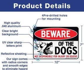 img 3 attached to 🐕 Beware of Dog Sign: Safety Disclaimer for Injury or Death - Essential Occupational Health & Safety product