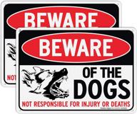 🐕 beware of dog sign: safety disclaimer for injury or death - essential occupational health & safety product logo