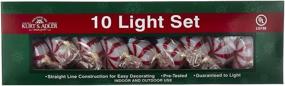 img 3 attached to 🍭 Vibrant Kurt Adler 10-Light Red Peppermint Candy Light Set: Festive Holiday Decor at its Finest!