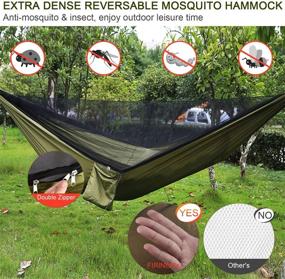 img 3 attached to 🏕️ FIRINER Camping Hammock Rainfly Set with Mosquito Net Tent, Tree Straps – Portable Single/Double Nylon Parachute Hammock for Backpacking, Hiking, Travel, Yard, Outdoor Activities