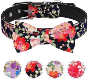 img 4 attached to 🐶 Vaburs Fancy Dog Collar with Bowtie: Stylish Adjustable Pet Bowtie Collar for Dogs of All Sizes