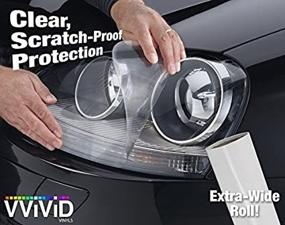 img 1 attached to 📦 Durable 16x27 Inch VViViD Clear Extra-Wide Headlight Protective Vinyl Wrap Film - Scratch-Proof Wet-Apply Tint (2-Pack)