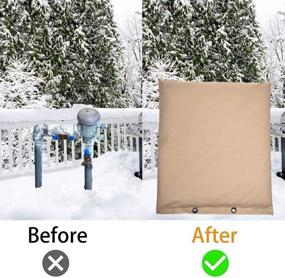 img 3 attached to 🧥 Insulated Pipe Insulation Cover for Backflow Preventer - Winter Protection Bag - Sprinkler Valve Spout Cover - Freeze Protection Outside Spigot Tap Socks - 16x20 inch